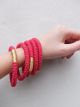 BRACCIALE FUCSIA E ORO