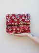 POCHETTE AGUNG ROSSO FIORI GIALLI